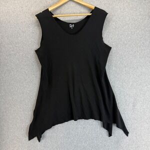 Planet Black Sleeveless Tank Top Asymmetric Hem‎ Pima Cotton Casual Size 3 US 14